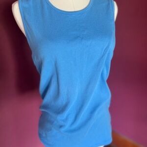 White Stag Blue Fitted Sleeveless Tank Top